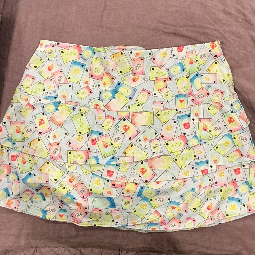 Colorful Patterned Women's Skirt lucky in love tennis skirt xs
